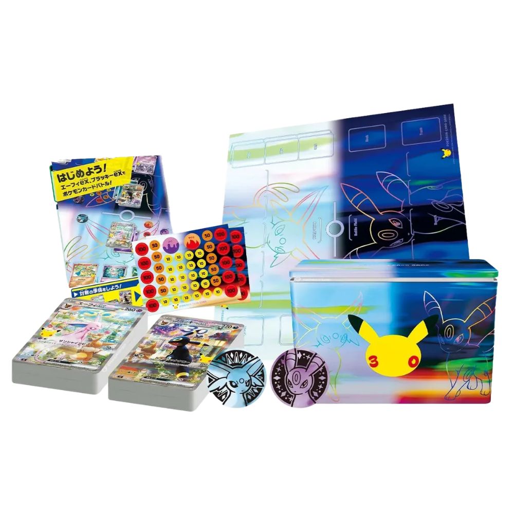 Pokemon 30th Celebration Premium Deck Set Espeon & Umbreon (Japans)