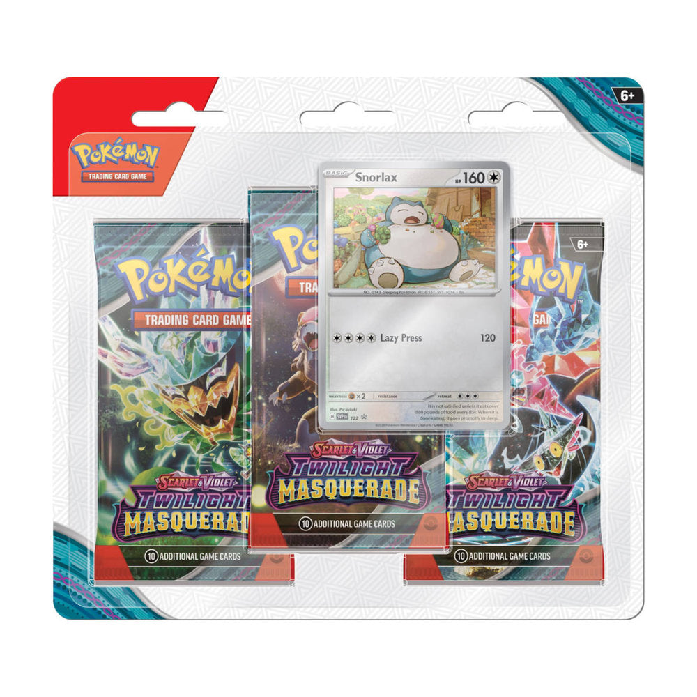 Pokémon Twilight Masquerade 3 Pack Blister - Snorlax