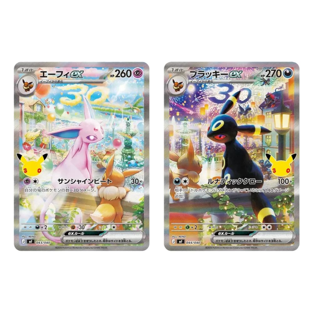 Pokemon 30th Celebration Premium Deck Set Espeon & Umbreon (Japans)