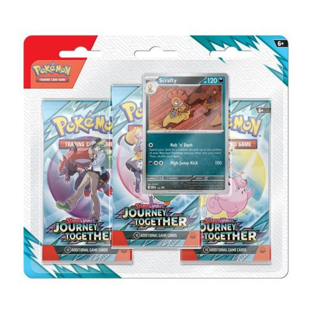 Pokémon Journey Together 3 Pack Blister - Scrafty