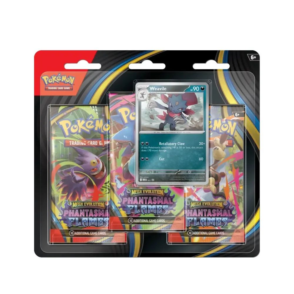 Pokémon Phantasmal Flames 3 Pack Blister - Weavile