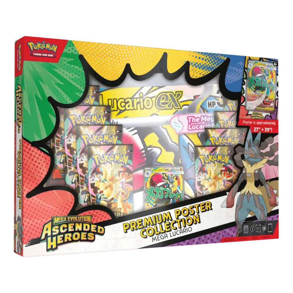 Pokémon Ascended Heroes Premium Poster Collection Box - Mega Lucario