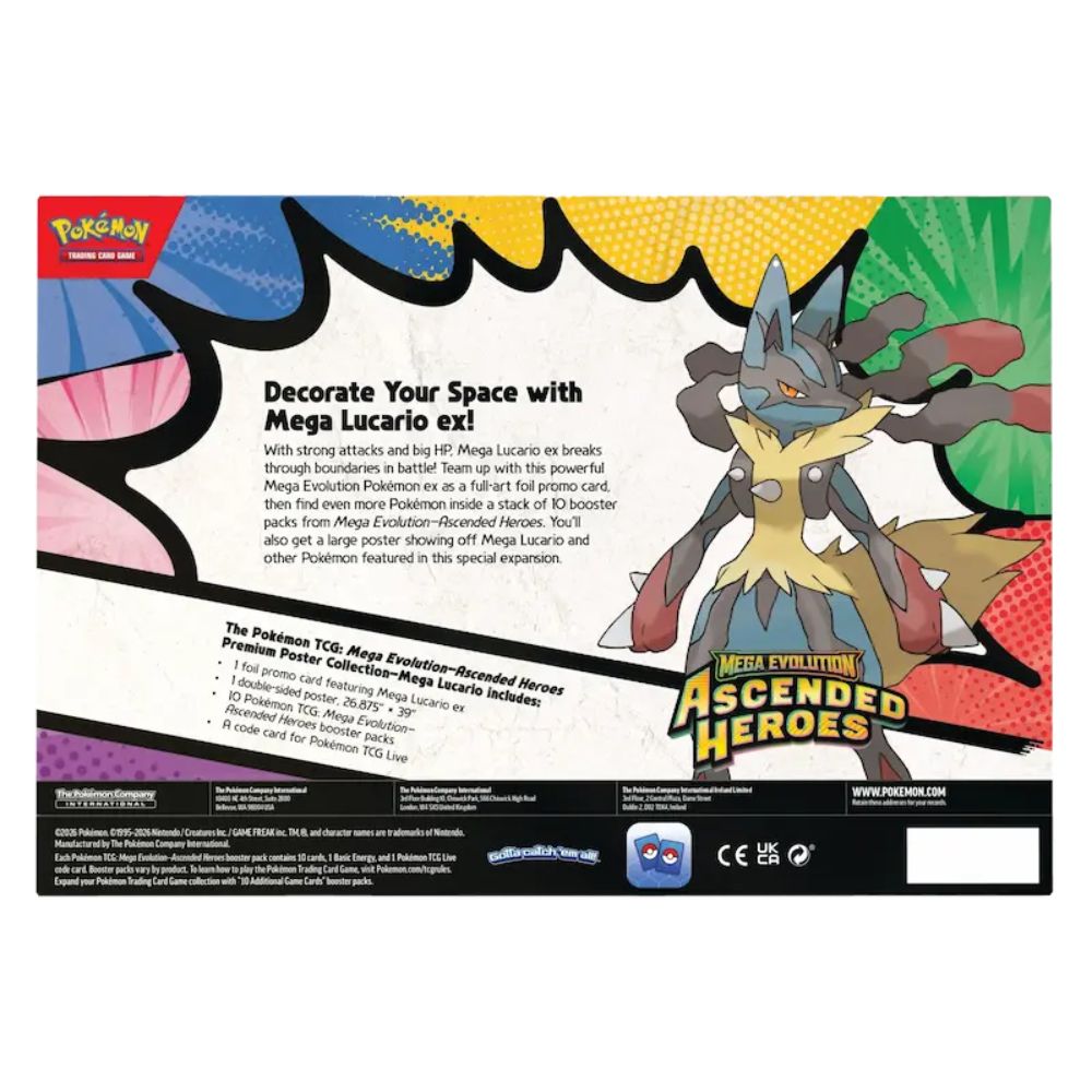 Pokémon Ascended Heroes Premium Poster Collection Box - Mega Lucario